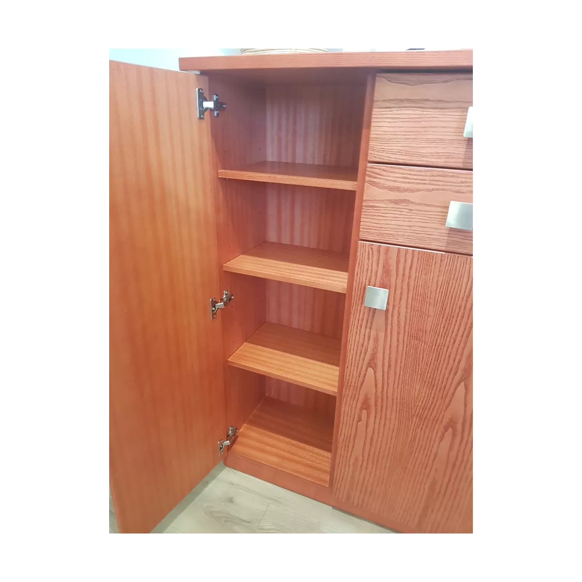 Meuble Paros 85x37 : 2 Portes et 2 Tiroirs Rojo