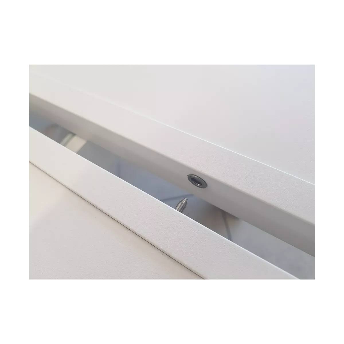 Table Nerja 145 en Aluminium blanc avec allonge