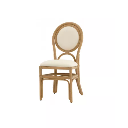Chaise Médaillon en Rotin Agent