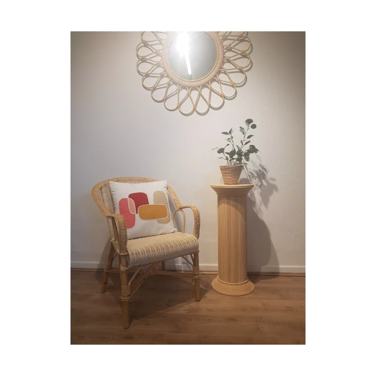 Colonne Romaine en Rotin H.67 cm Naturel