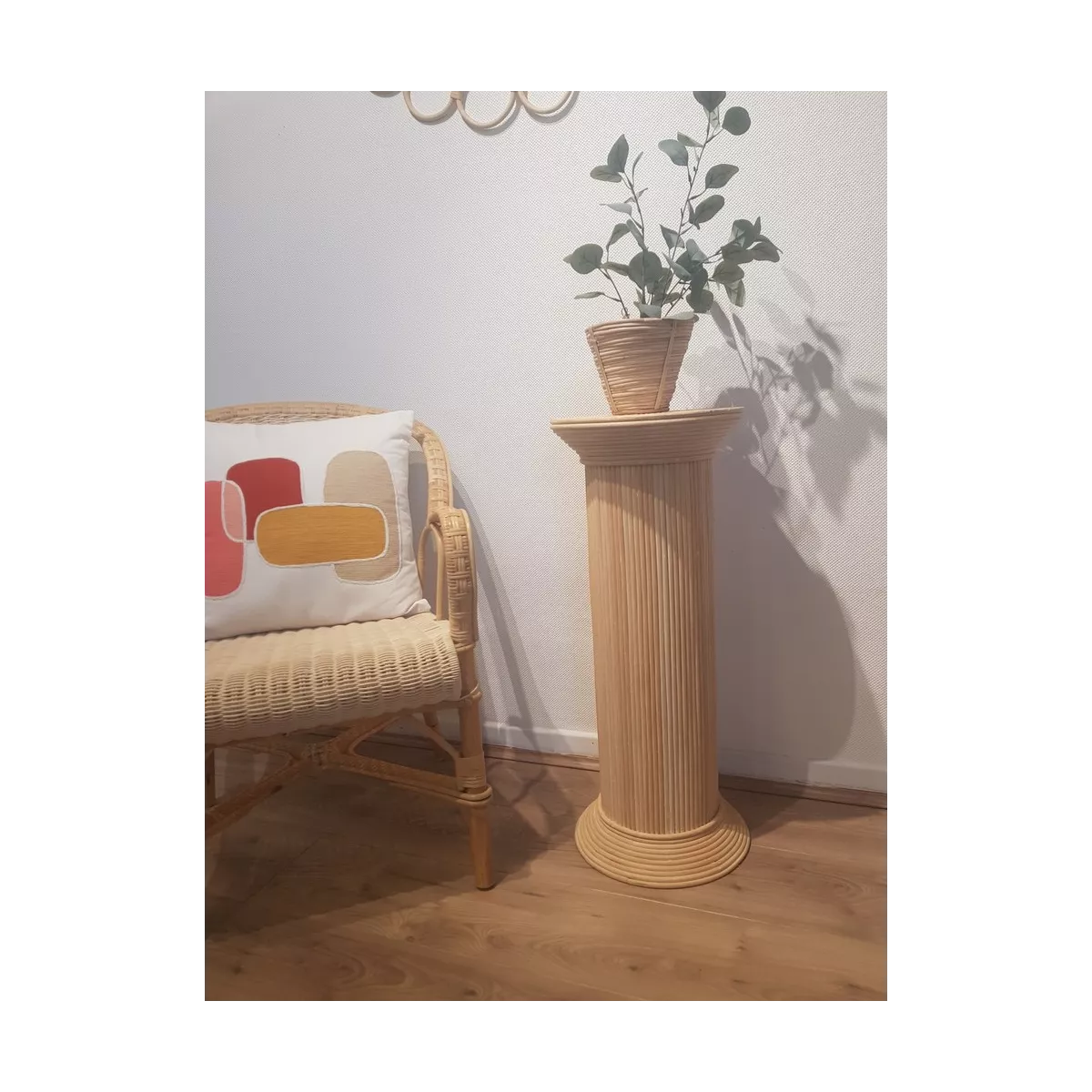 Colonne Romaine en Rotin H.67 cm Naturel