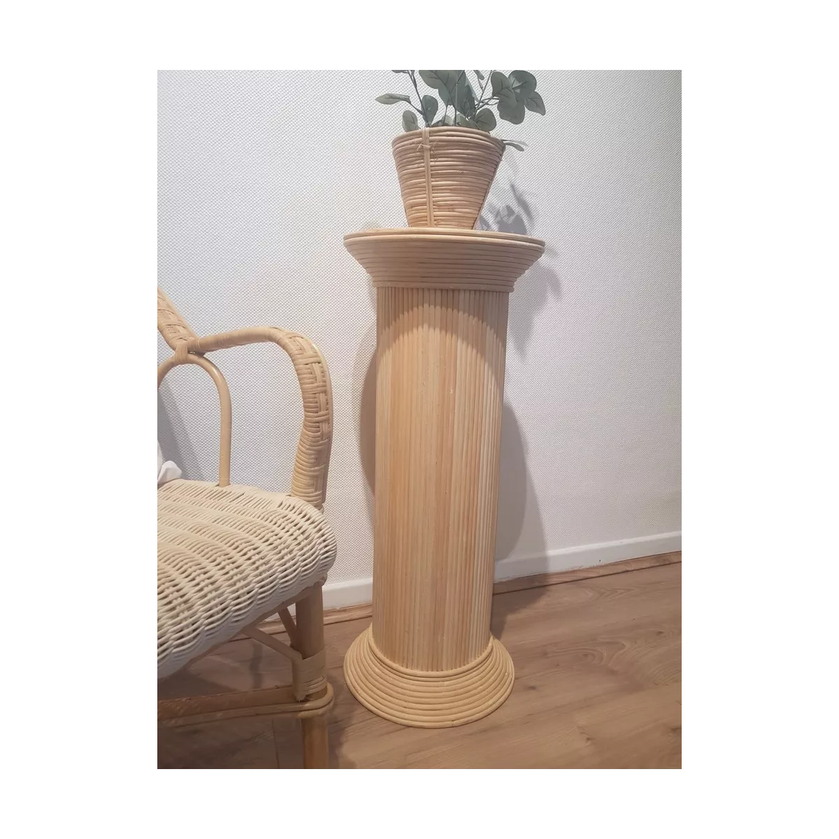 Colonne Romaine en Rotin H.67 cm Naturel