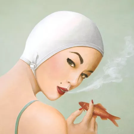 Tableau Poisson fumé 34 x 34 