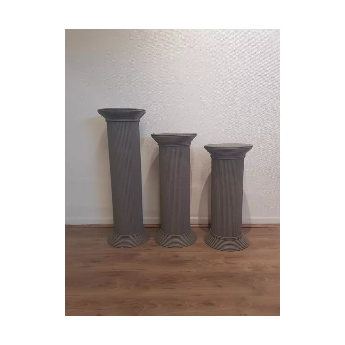 Colonne Romaine en Rotin H.76 cm Taupe