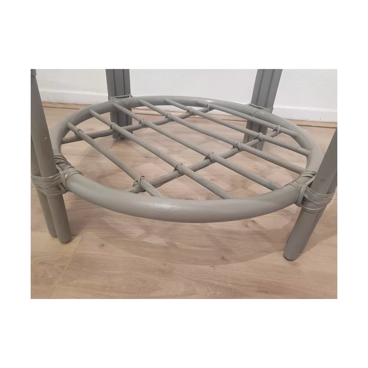 Table Basse en Rotin 68x68 Palerme Taupe