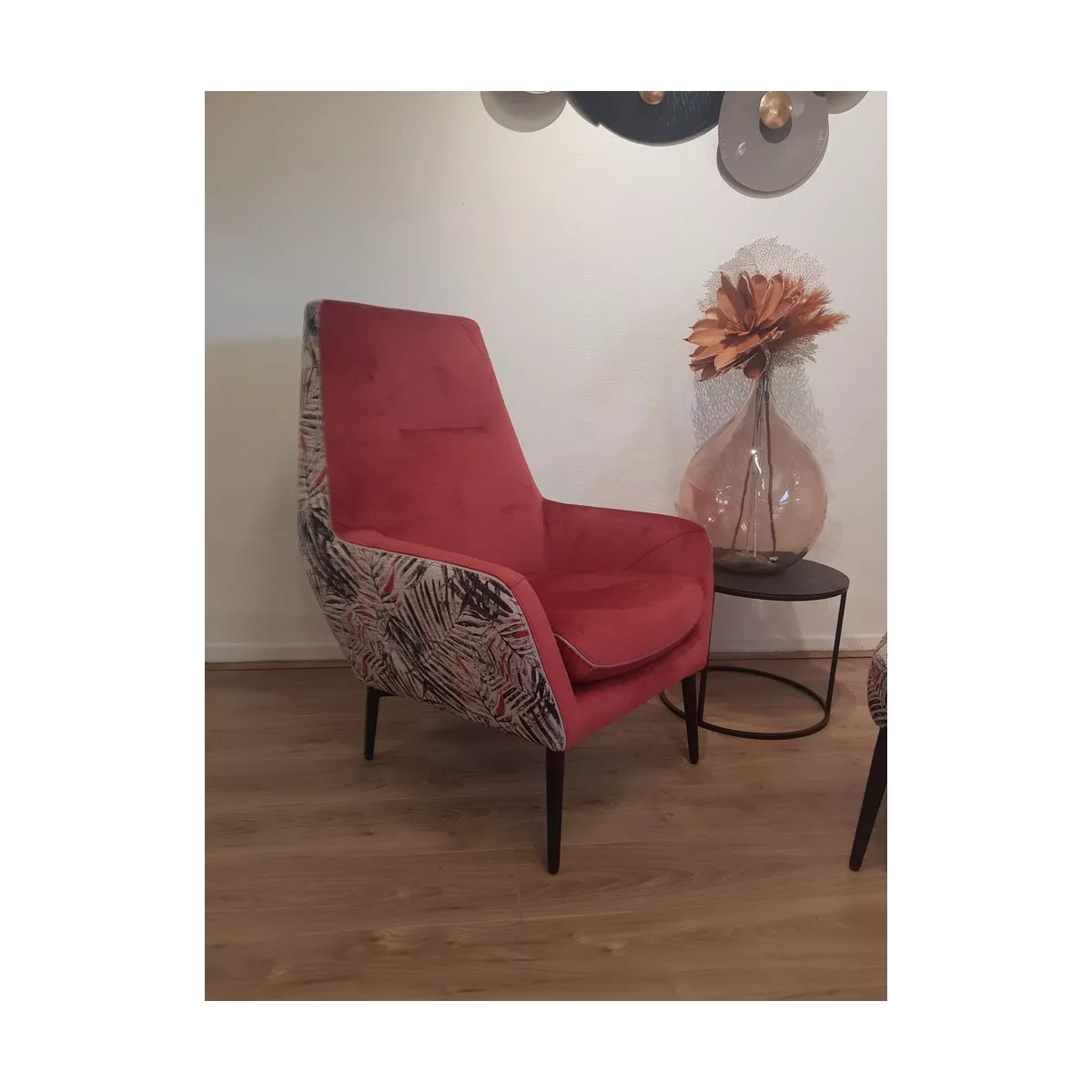 Fauteuil Haut Dossier Catania Jungle Framboise