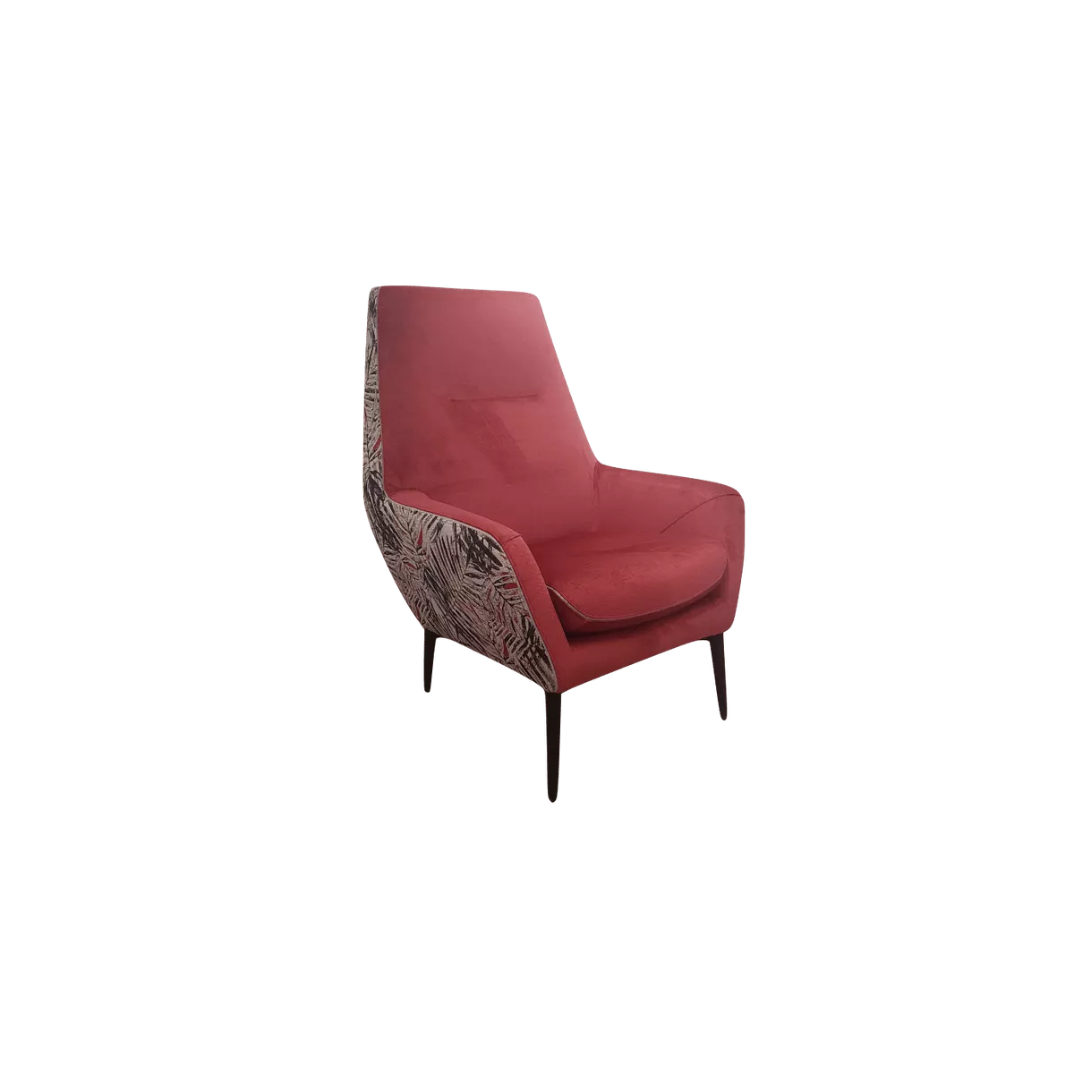 Fauteuil Haut Dossier Catania Jungle Framboise