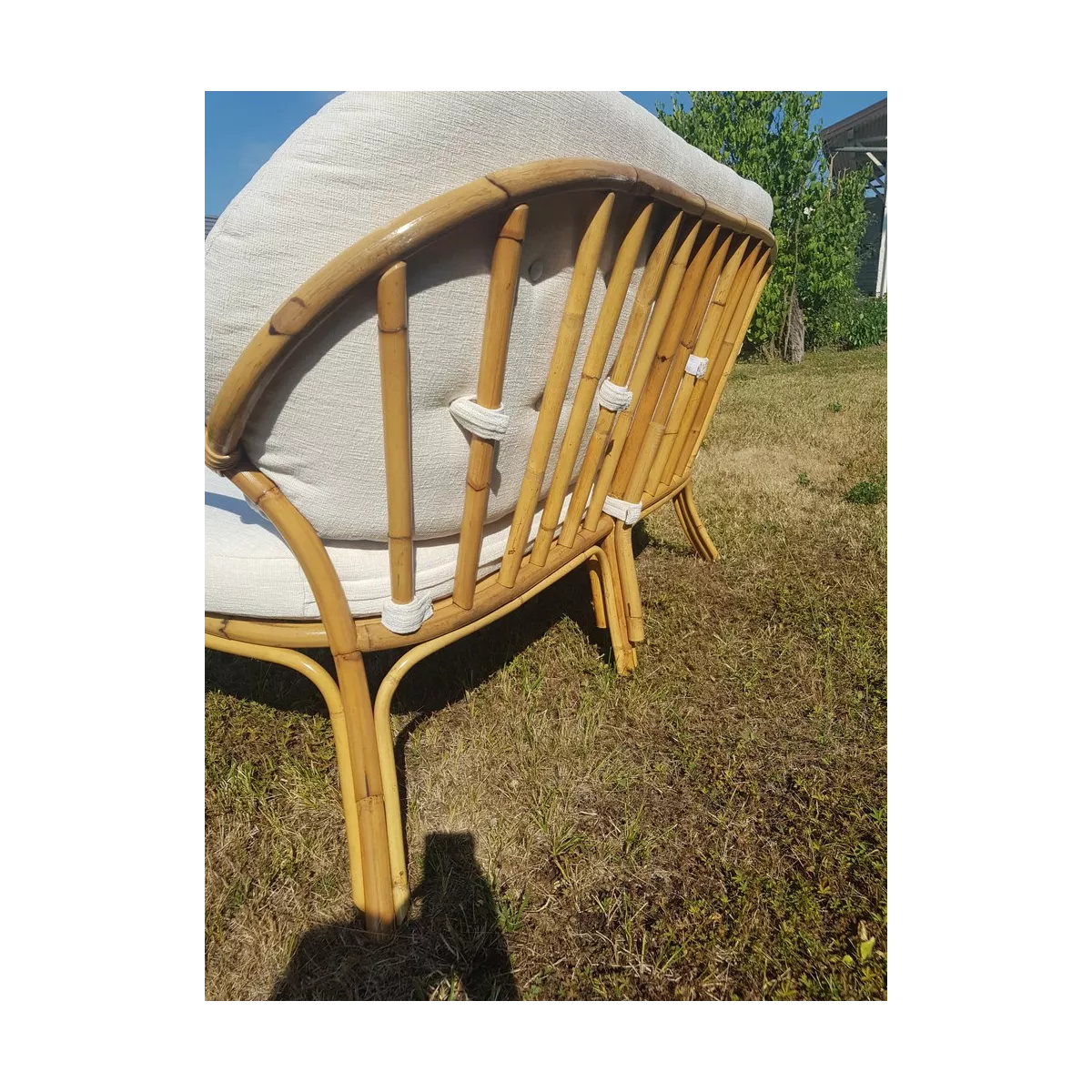 Salon de Jeux Natural Vintage : canapé 3 places + 2 fauteuils