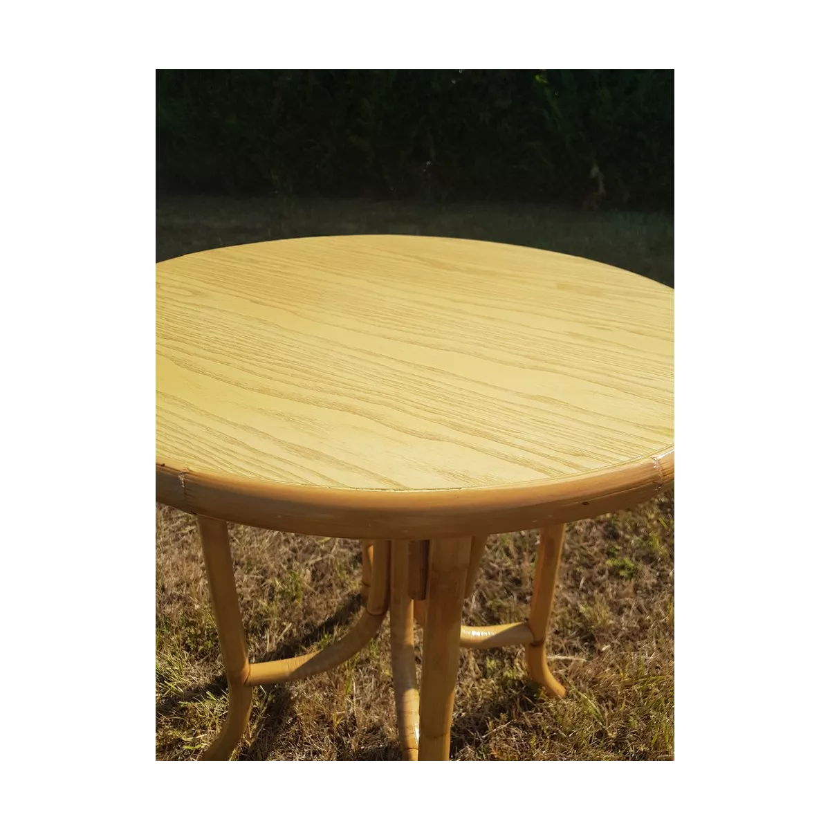 Table  de Café Naturel Vintage Diam 63 cm