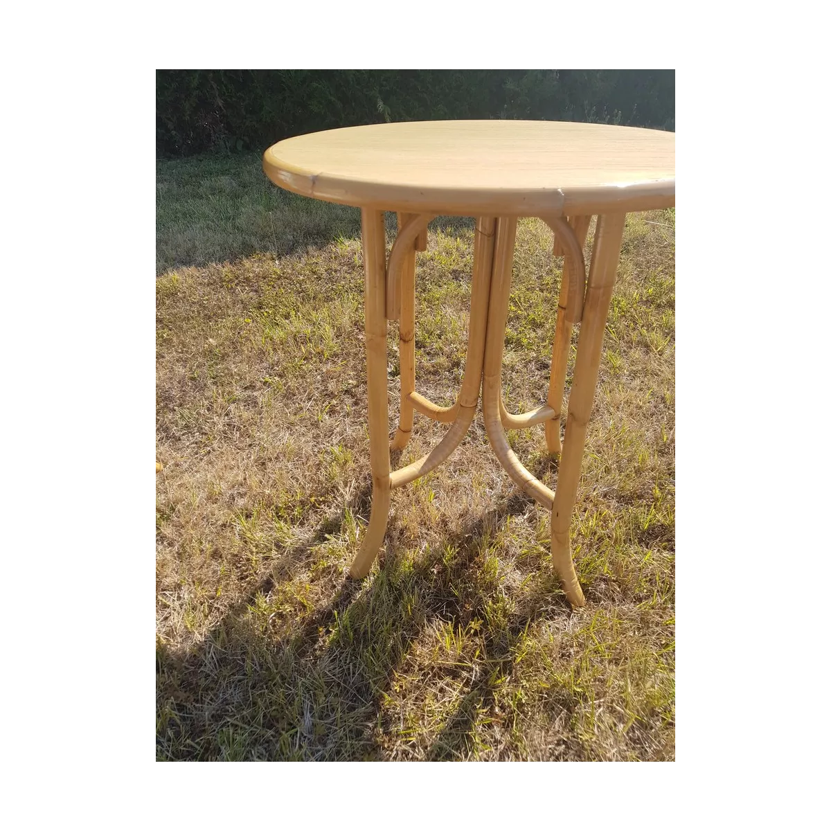 Table  de Café Naturel Vintage Diam 63 cm