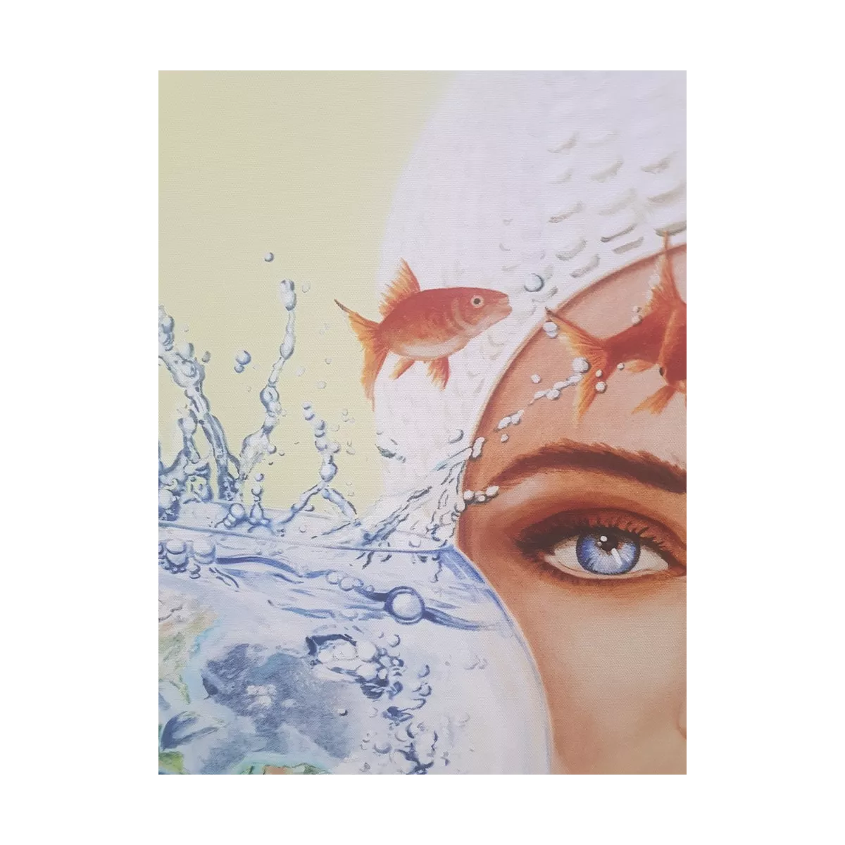 Tableau Baigneuse Sauve qui peut 75x75