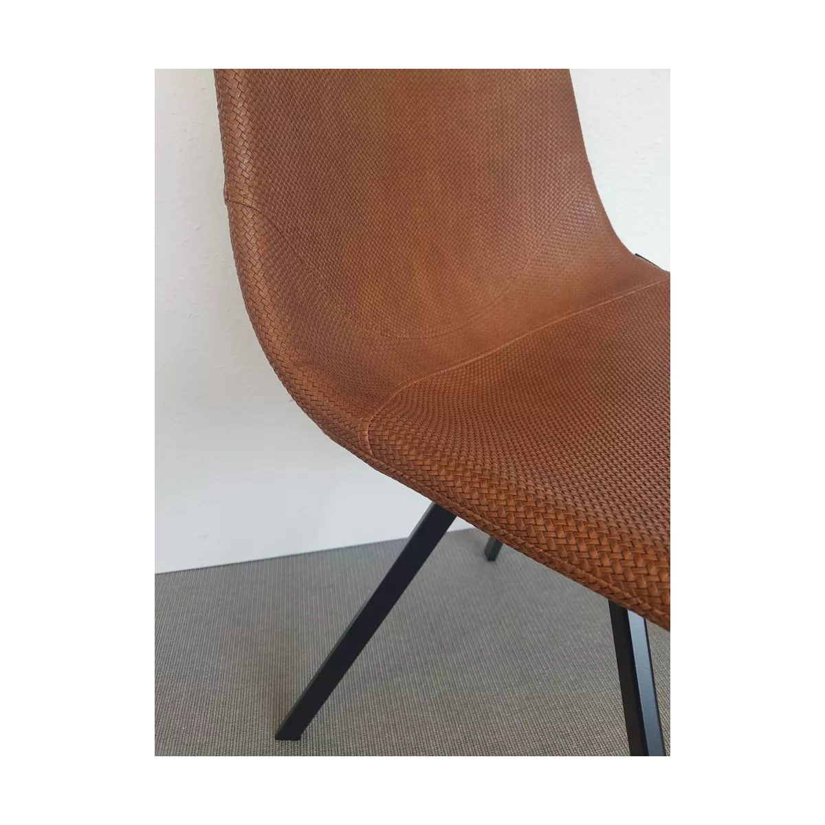 Chaise Happy Simili Wicker Caramel