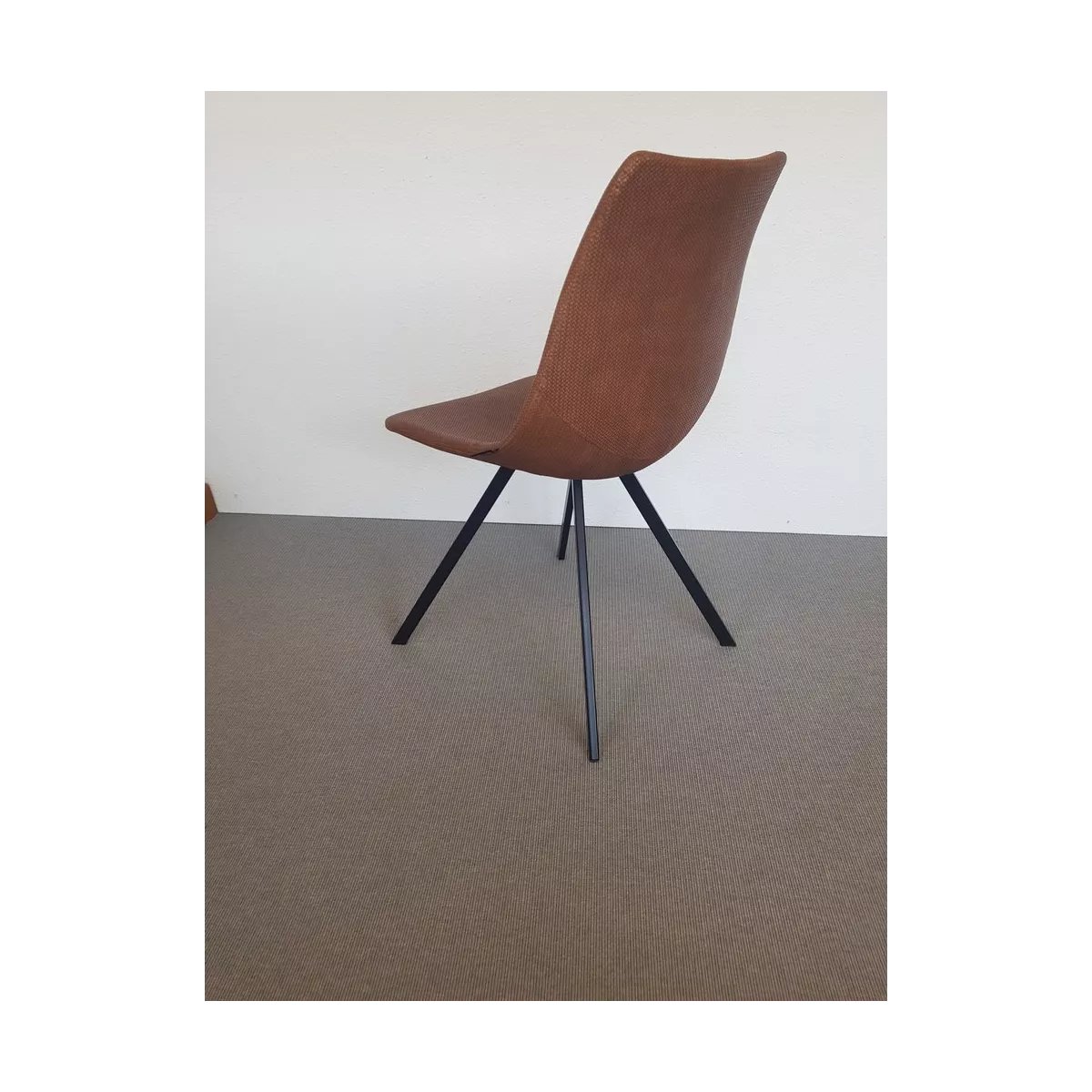 Chaise Happy Simili Wicker Caramel