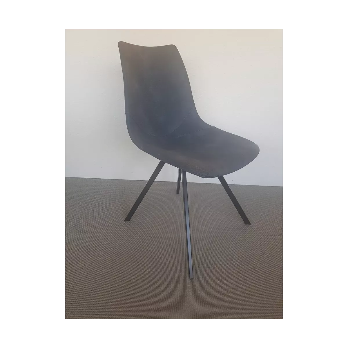 Chaise Happy Simili Bleu