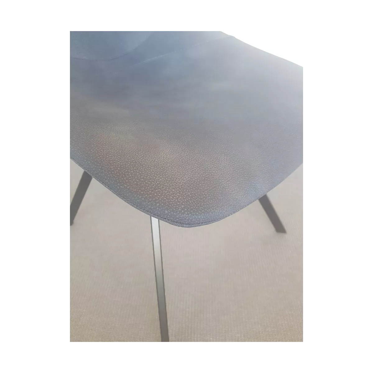 Chaise Happy Simili Bleu