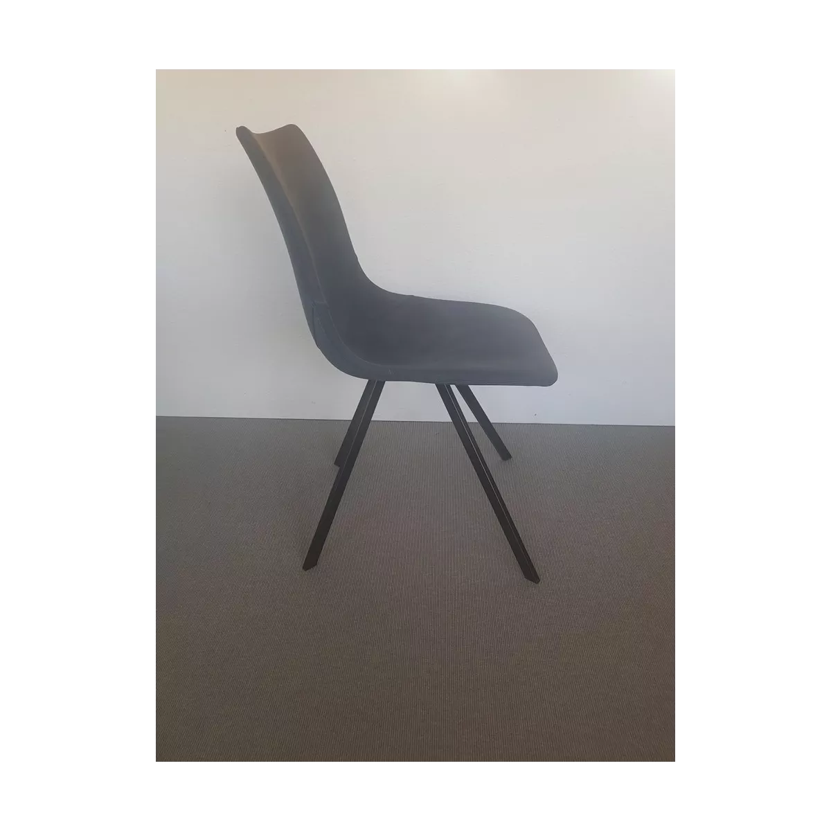 Chaise Happy Simili Bleu