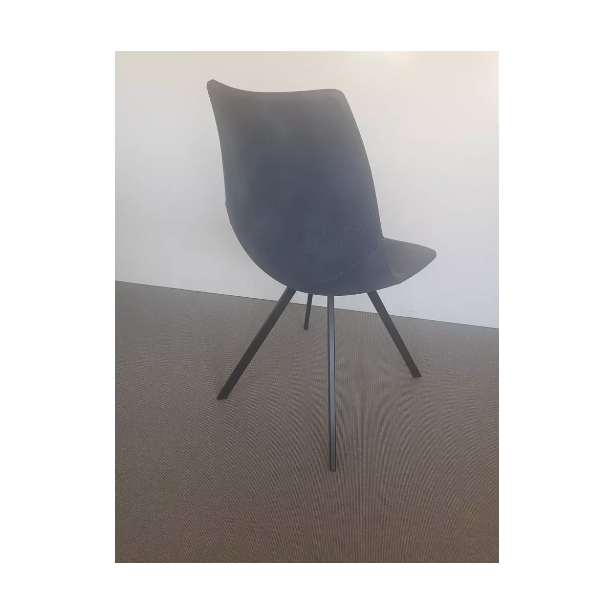 Chaise Happy Simili Bleu