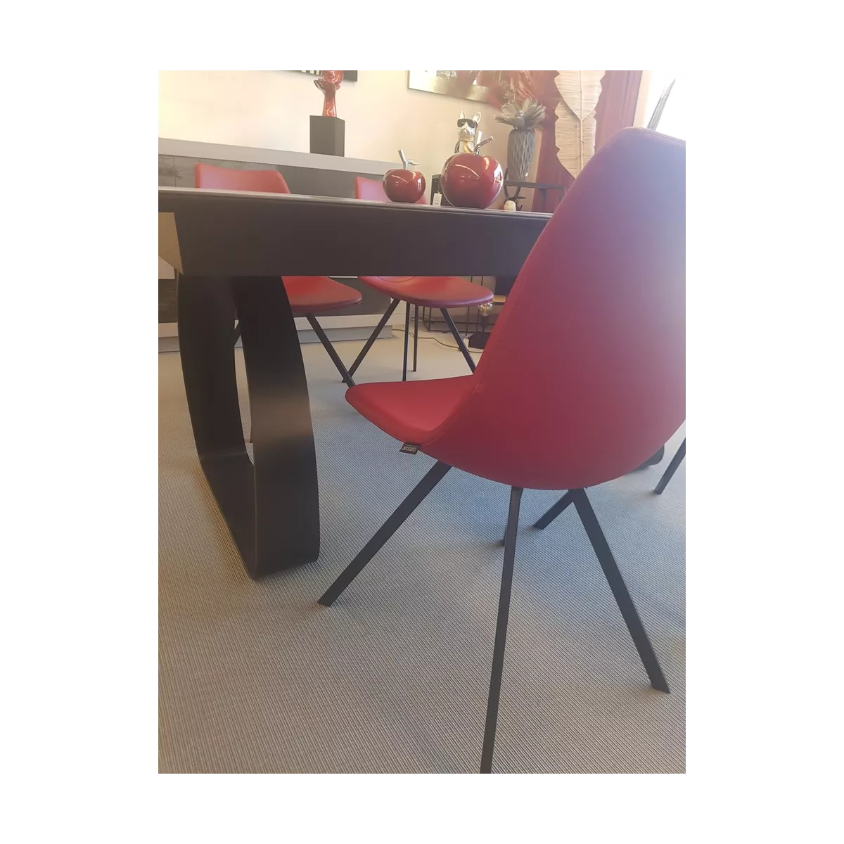 Chaise Happy Simili Rouge