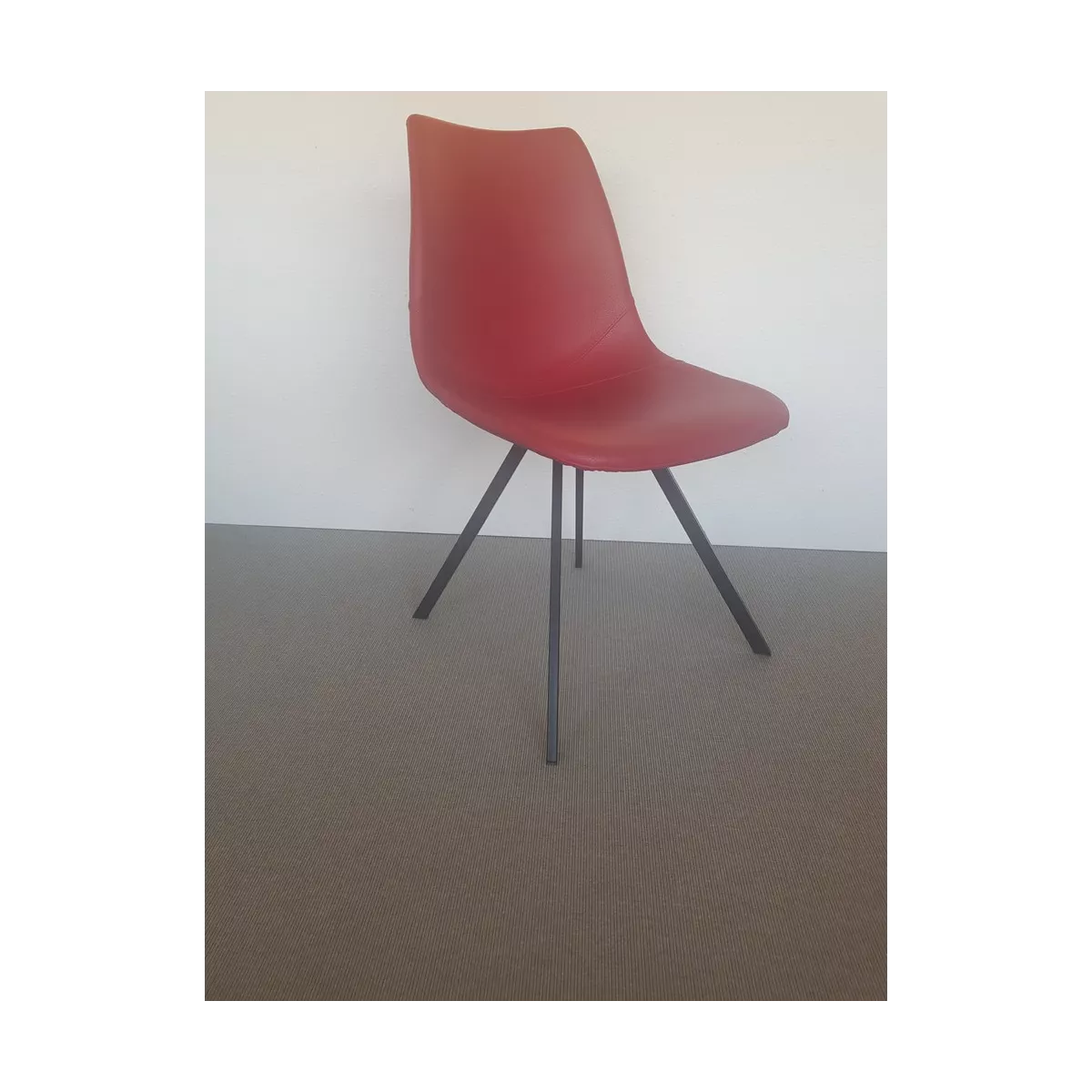 Chaise Happy Simili Rouge