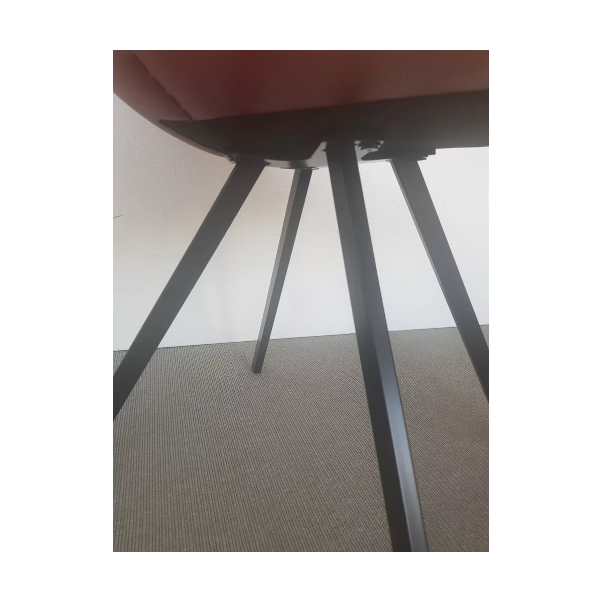 Chaise Happy Simili Rouge