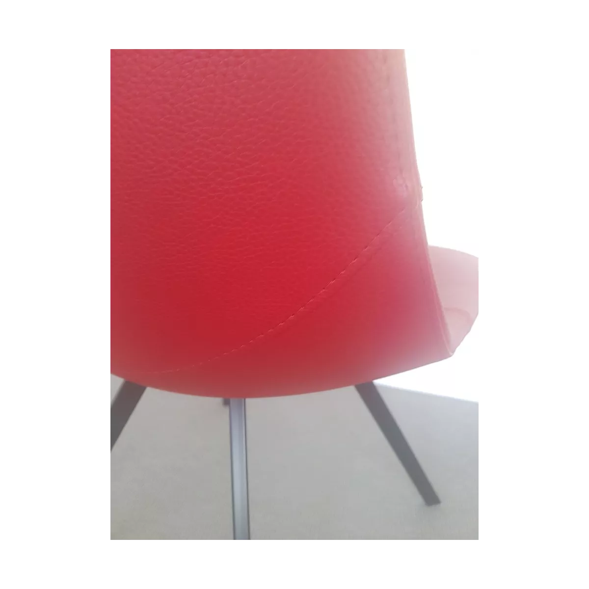 Chaise Happy Simili Rouge