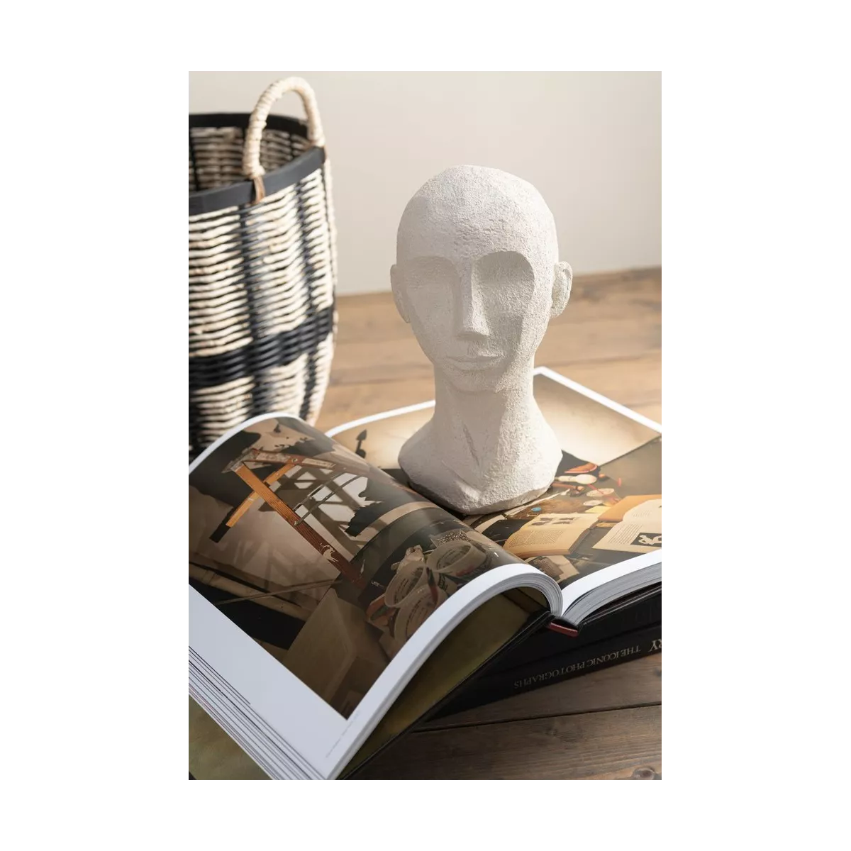 Tête Résine Beige h22cm