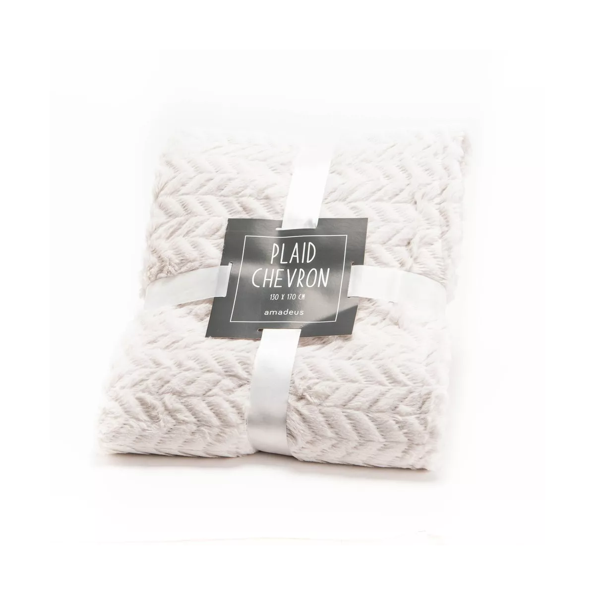 Plaid Chevron Crème 130x170