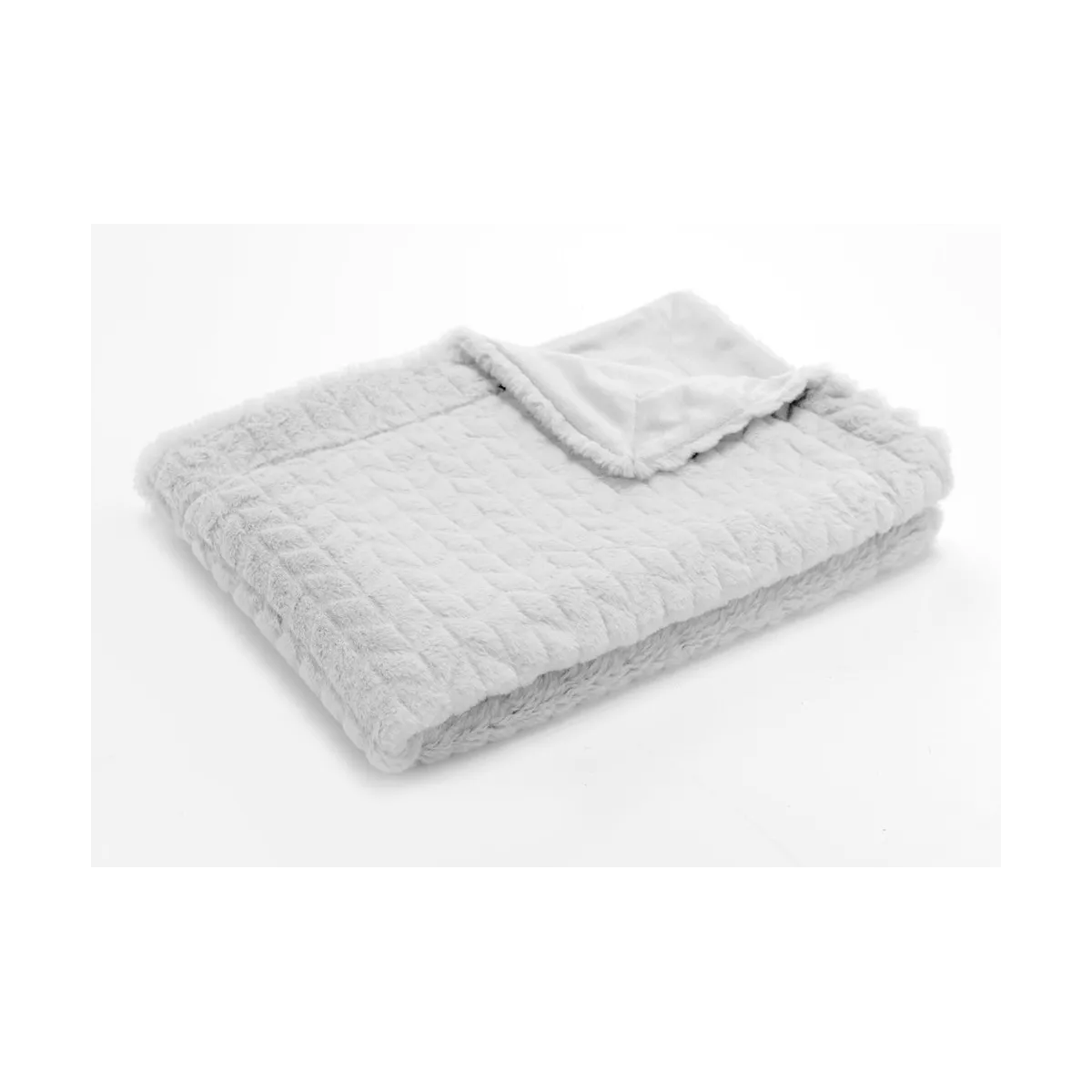 Plaid Chevron Gris Clair 130x170