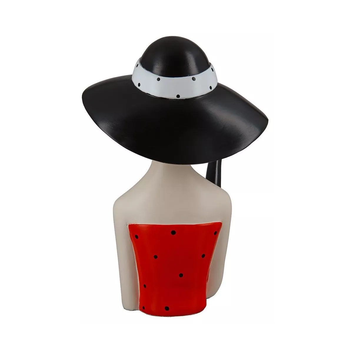 Figurine Lady chapeau noir H.30cm
