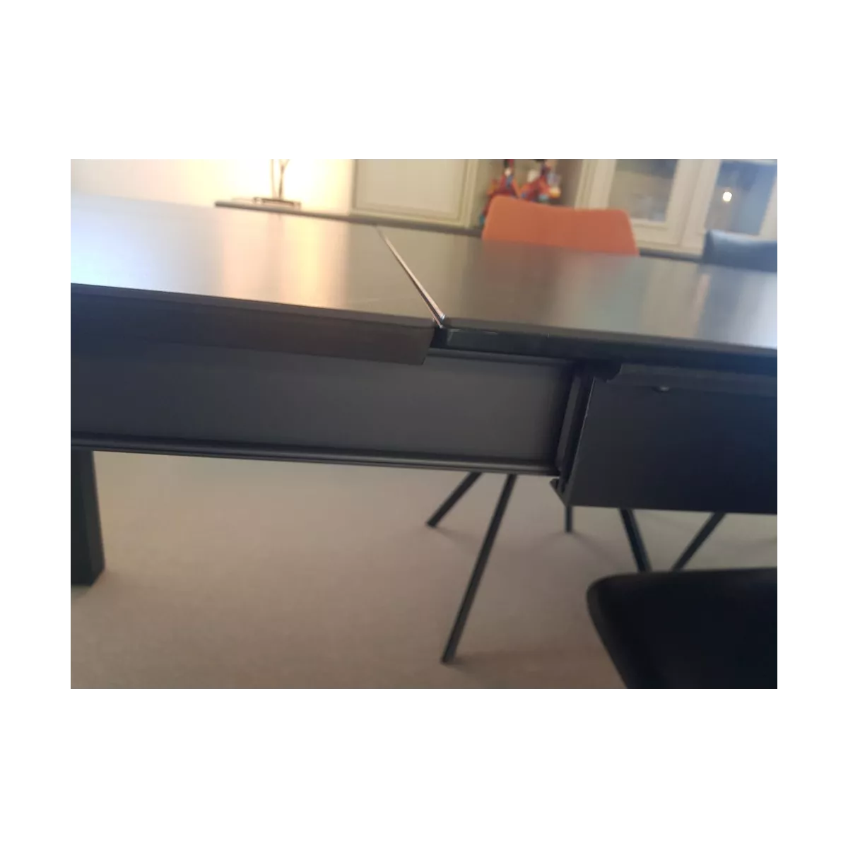 Table Tokio 140cm en Céramique Marbre Noir