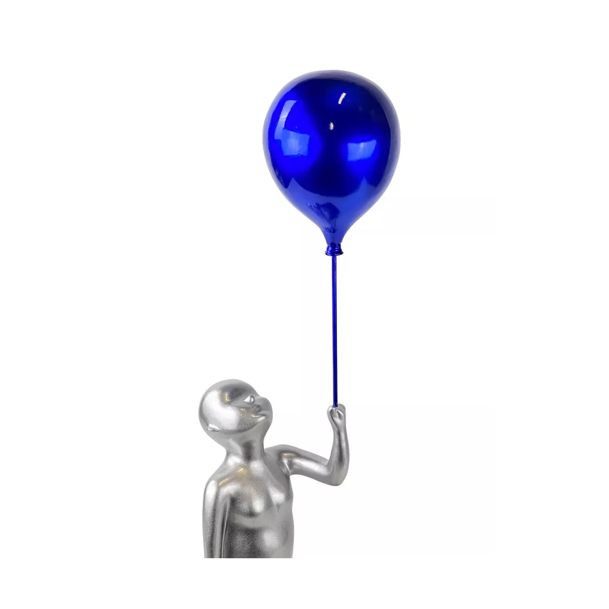 Statue Bonhomme ballon bleu H.87cm