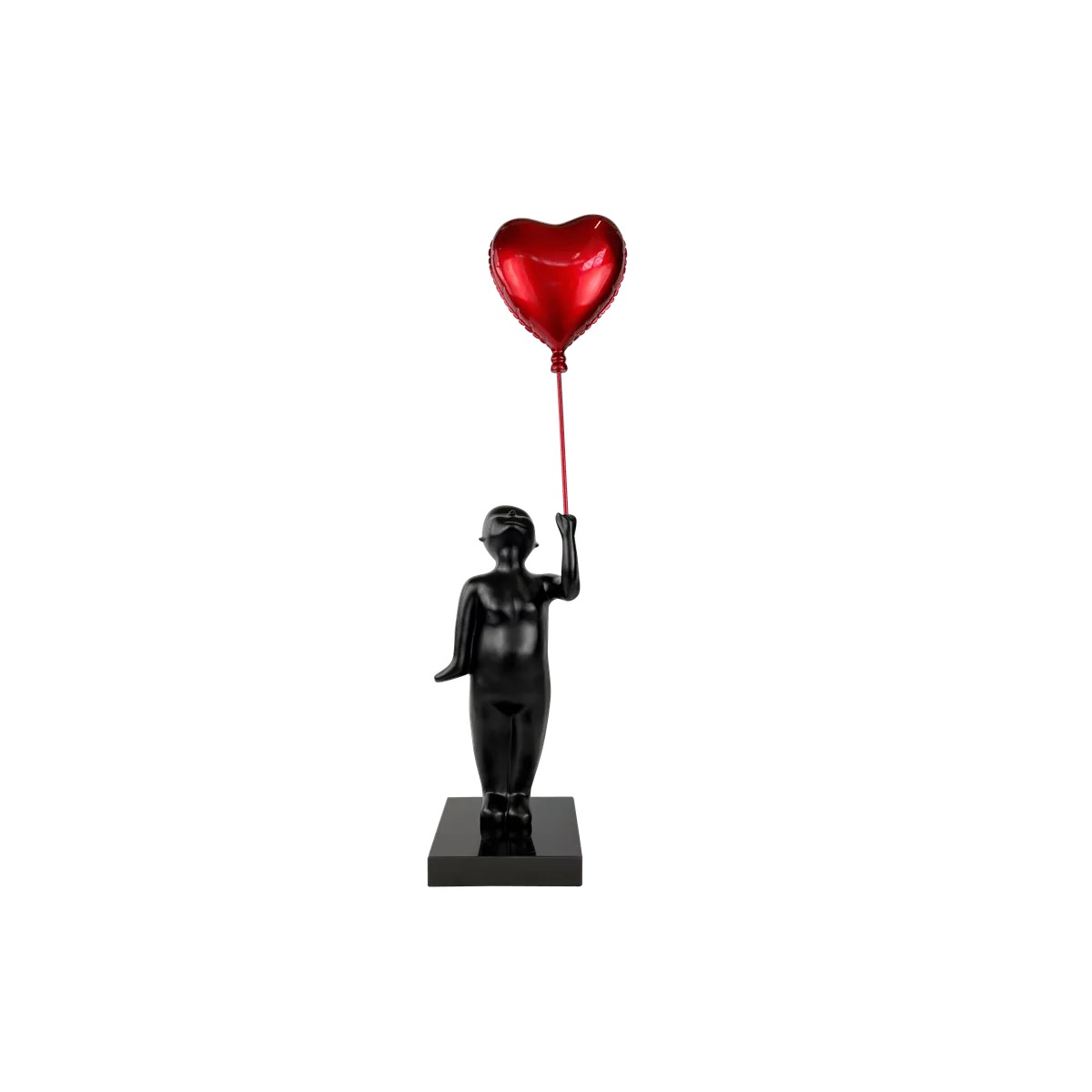 Statue Bonhomme ballon rouge H.87cm