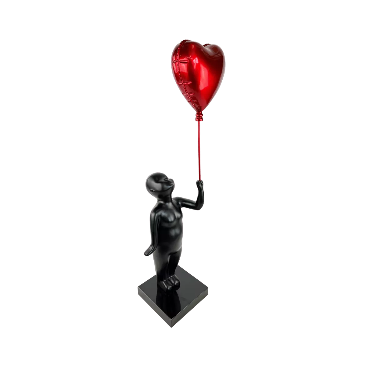 Statue Bonhomme ballon rouge H.87cm