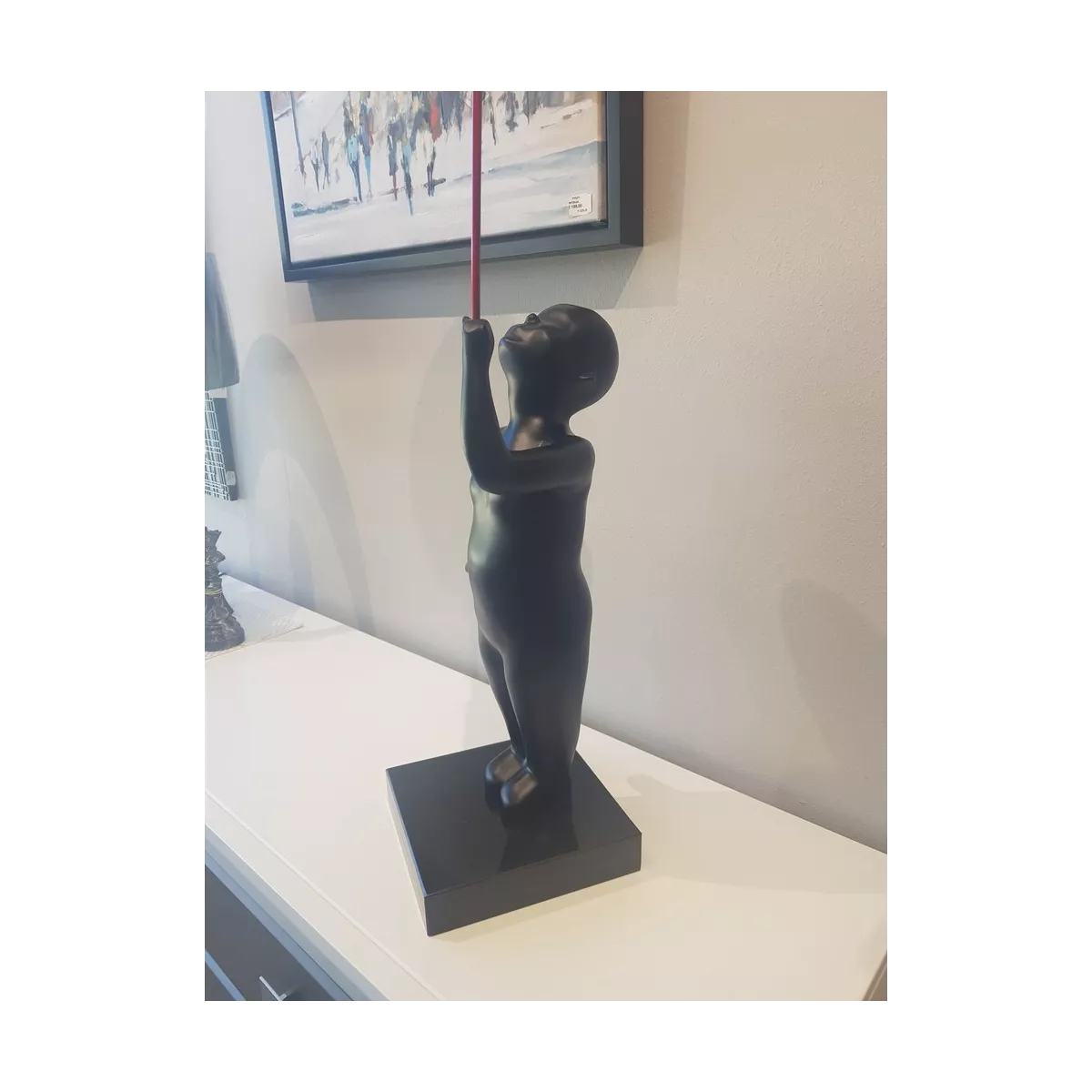 Statue Bonhomme ballon rouge H.87cm