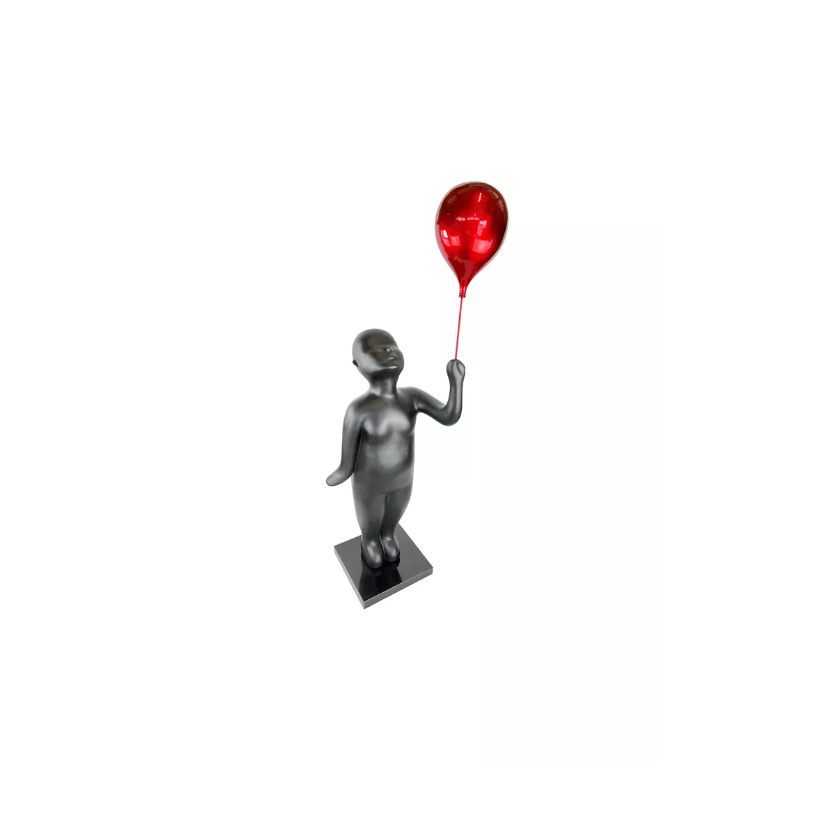 Statue Bonhomme ballon rouge H.185cm