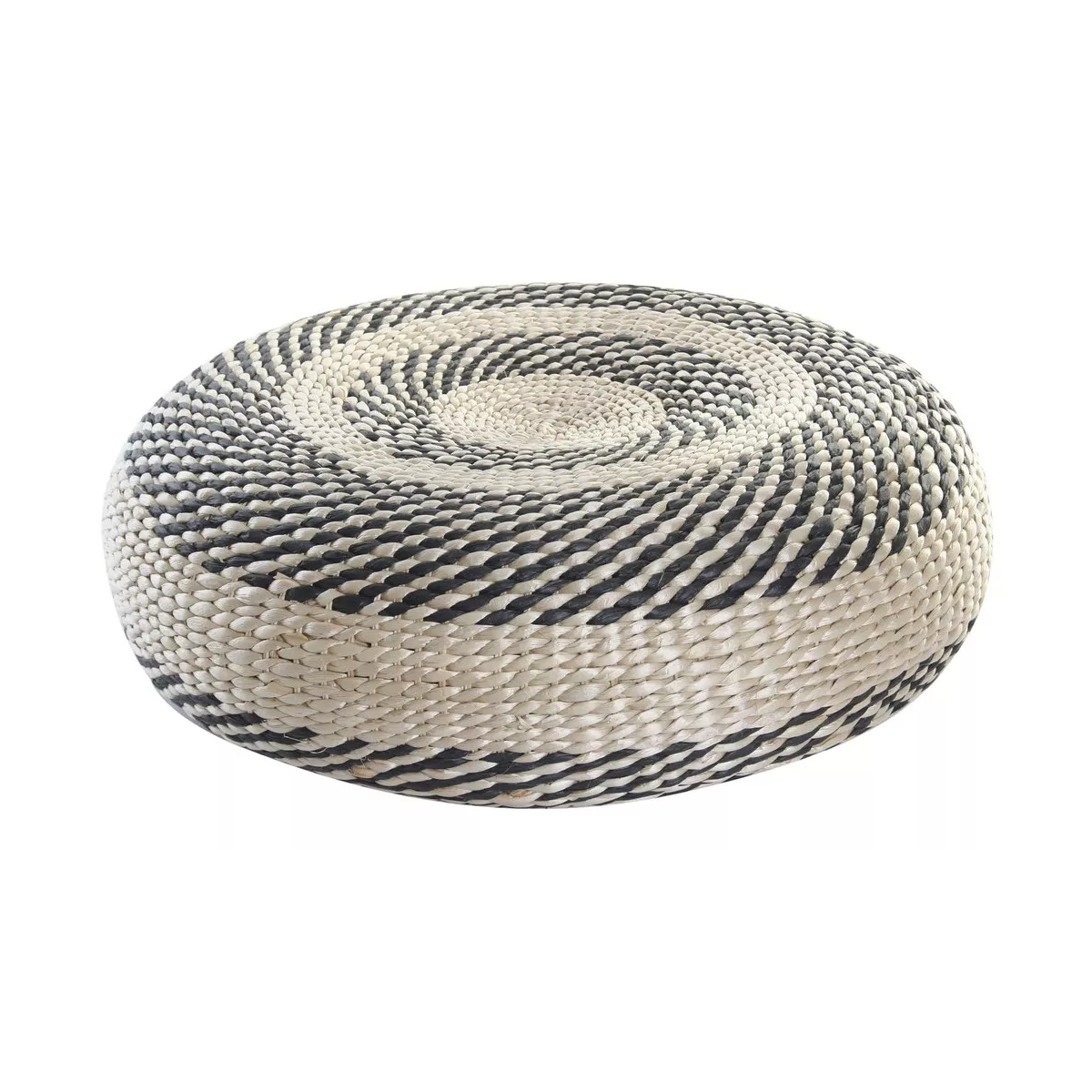 Pouf Coton et Jute 50x50 Rond