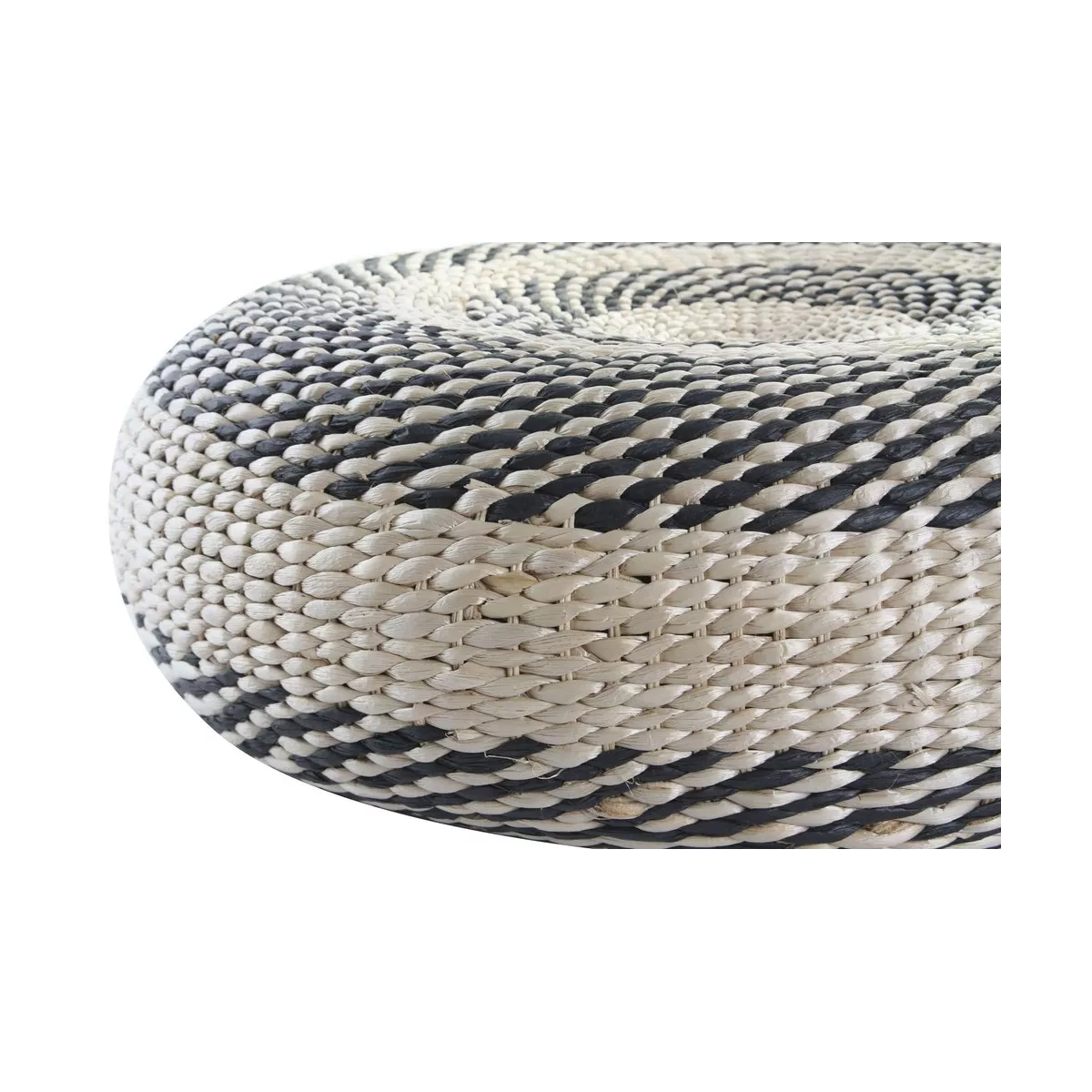 Pouf Coton et Jute 50x50 Rond