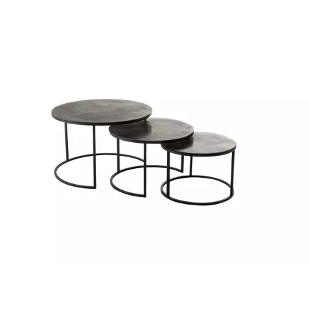 Série de 3 Tables Basses Oxidize en Aluminium