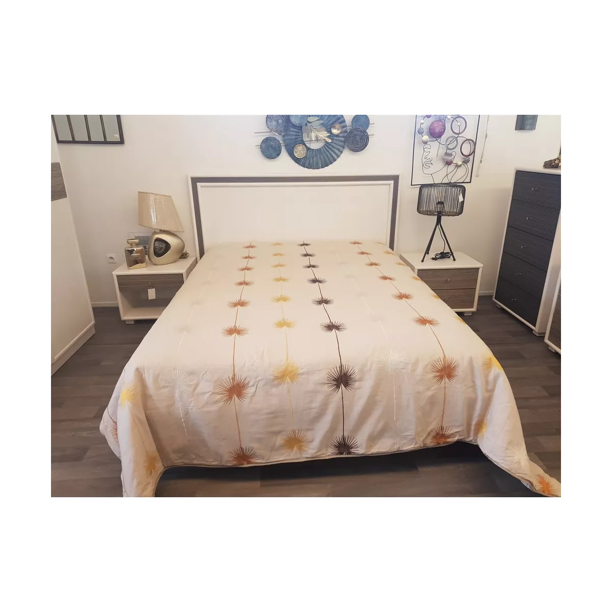Couvre Lit Matelassé Fleurs Pissenlit 240x260