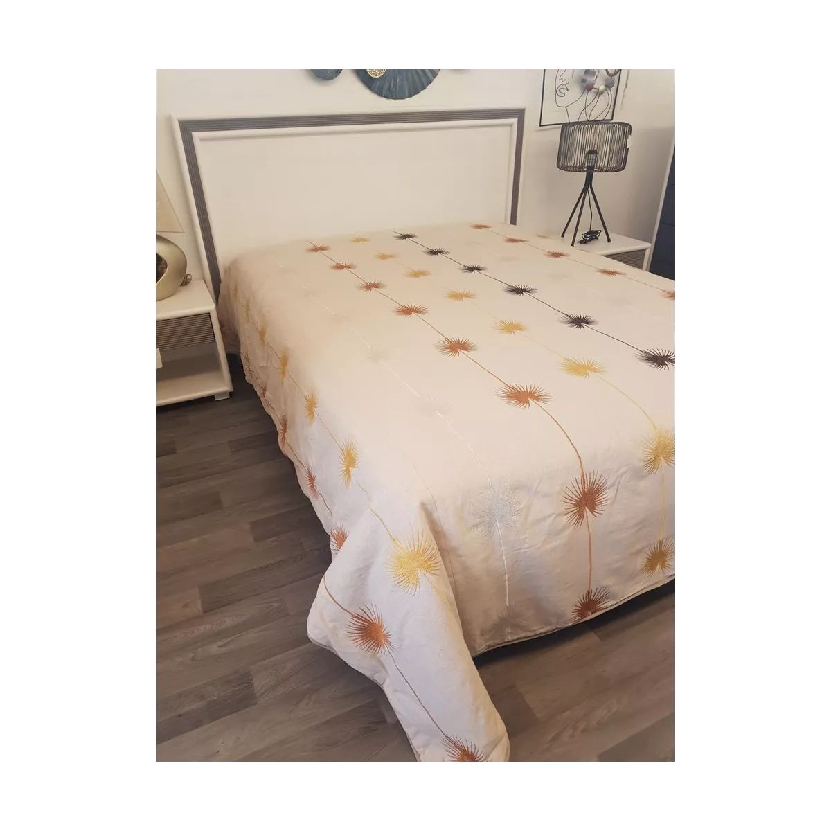 Couvre Lit Matelassé Fleurs Pissenlit 240x260