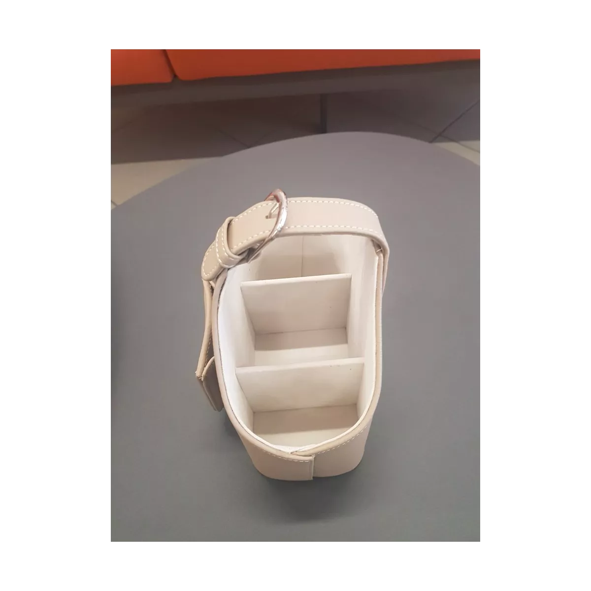 Porte télécommandes panier Nude cuir Grainé