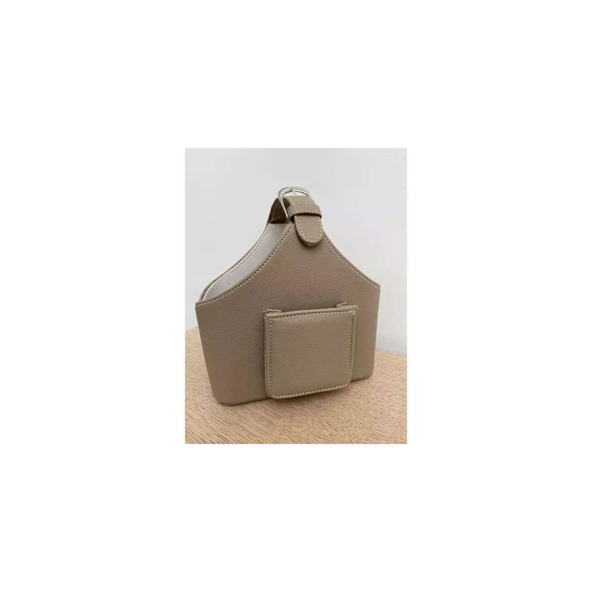 Porte télécommandes panier Nude cuir Grainé