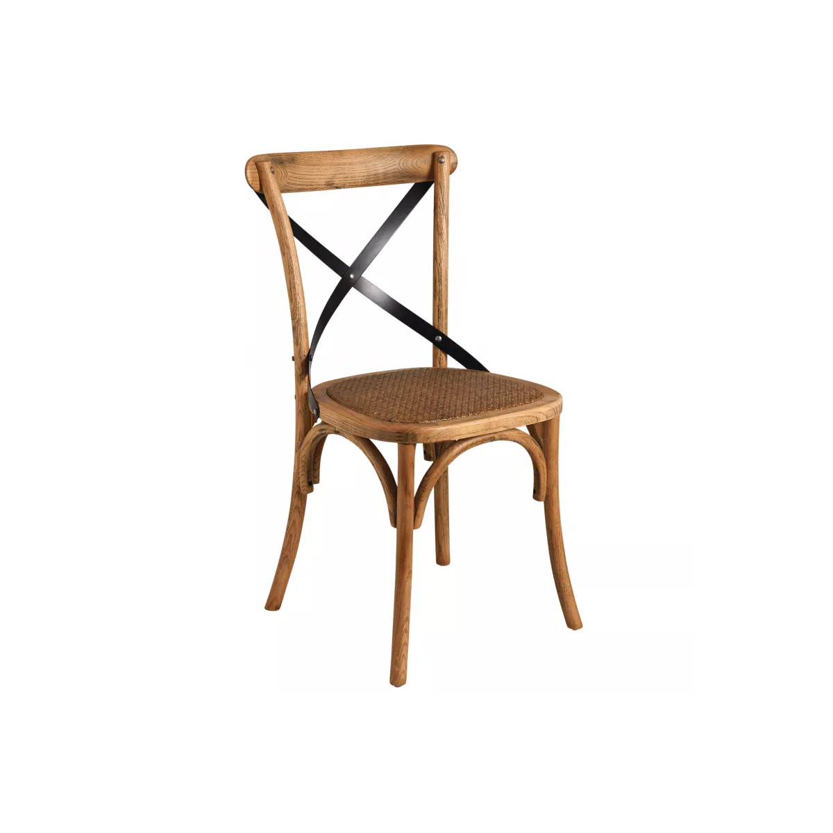 Chaise Bistrot en Bois Orme et Métal