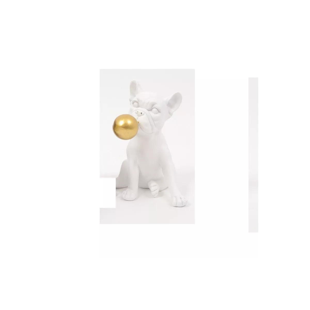 Sculpture Bulldog Blanc Ballon H.27cm