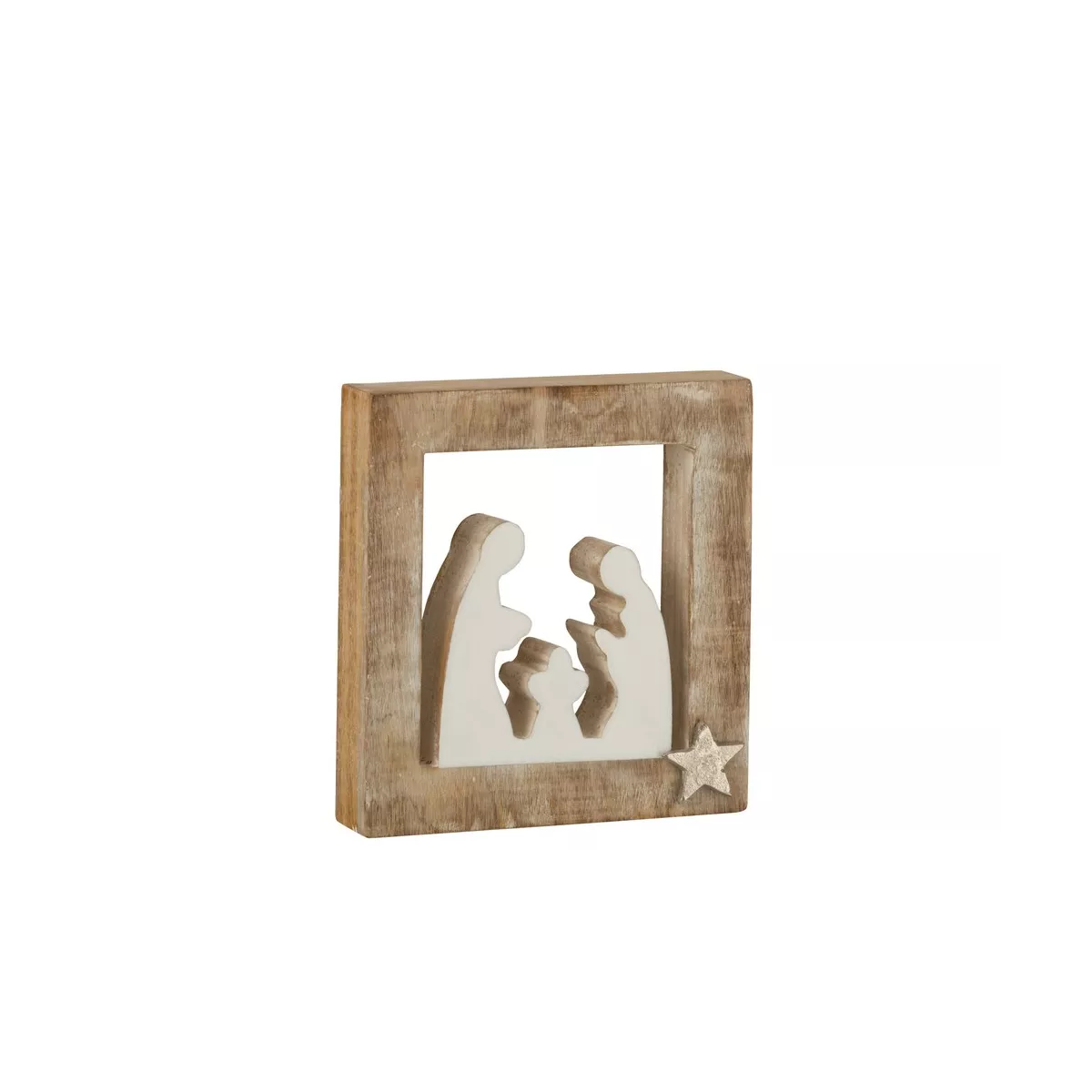 Crèche Bois et Blanc