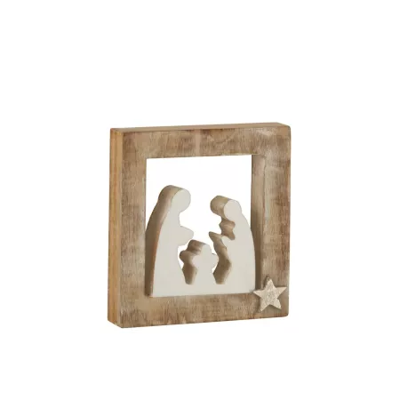Crèche Bois et Blanc