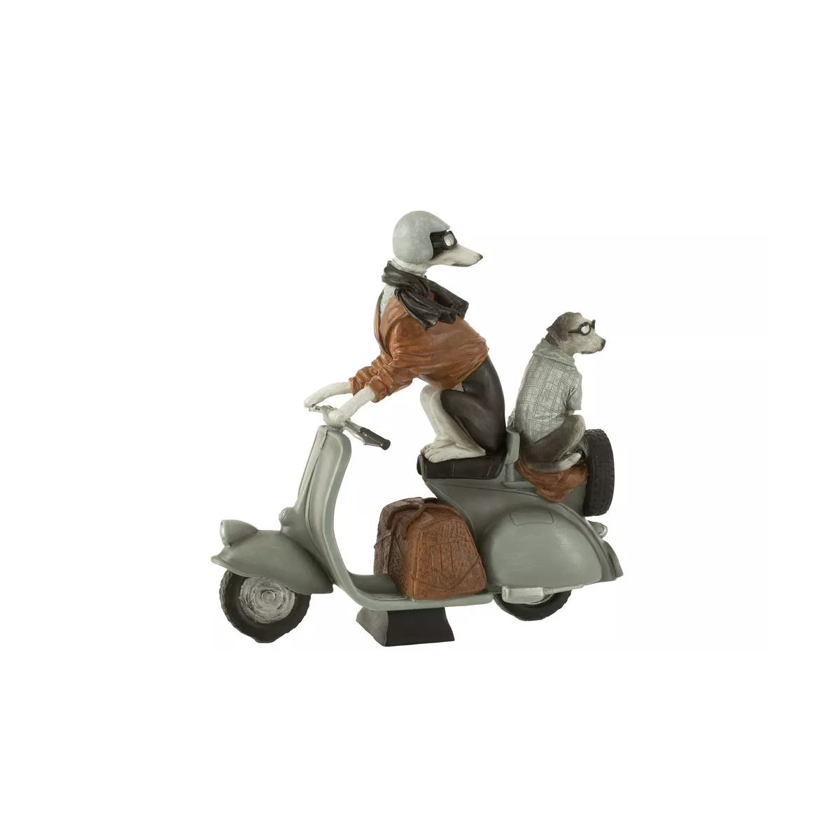 Sculpture Chiens sur Scooter h32 cm