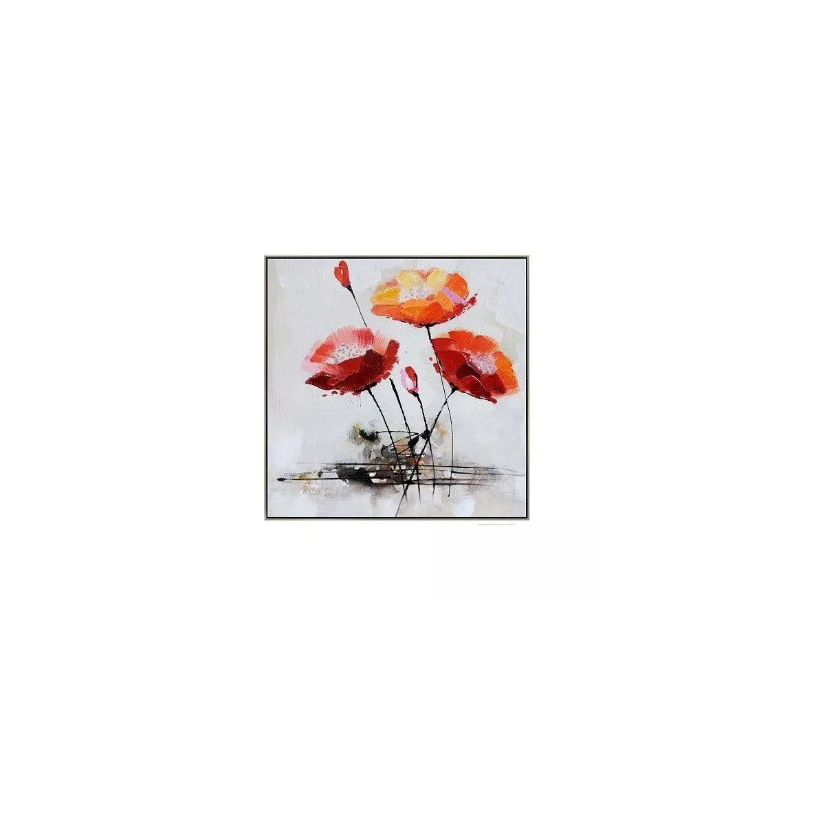 Tableau Coquelicots B 40 X 40 cm