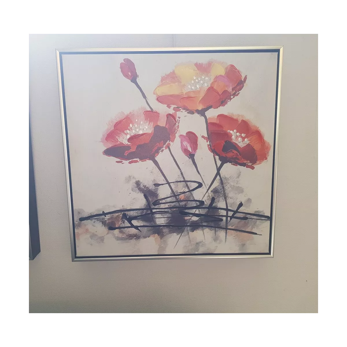 Tableau Coquelicots B 40 X 40 cm