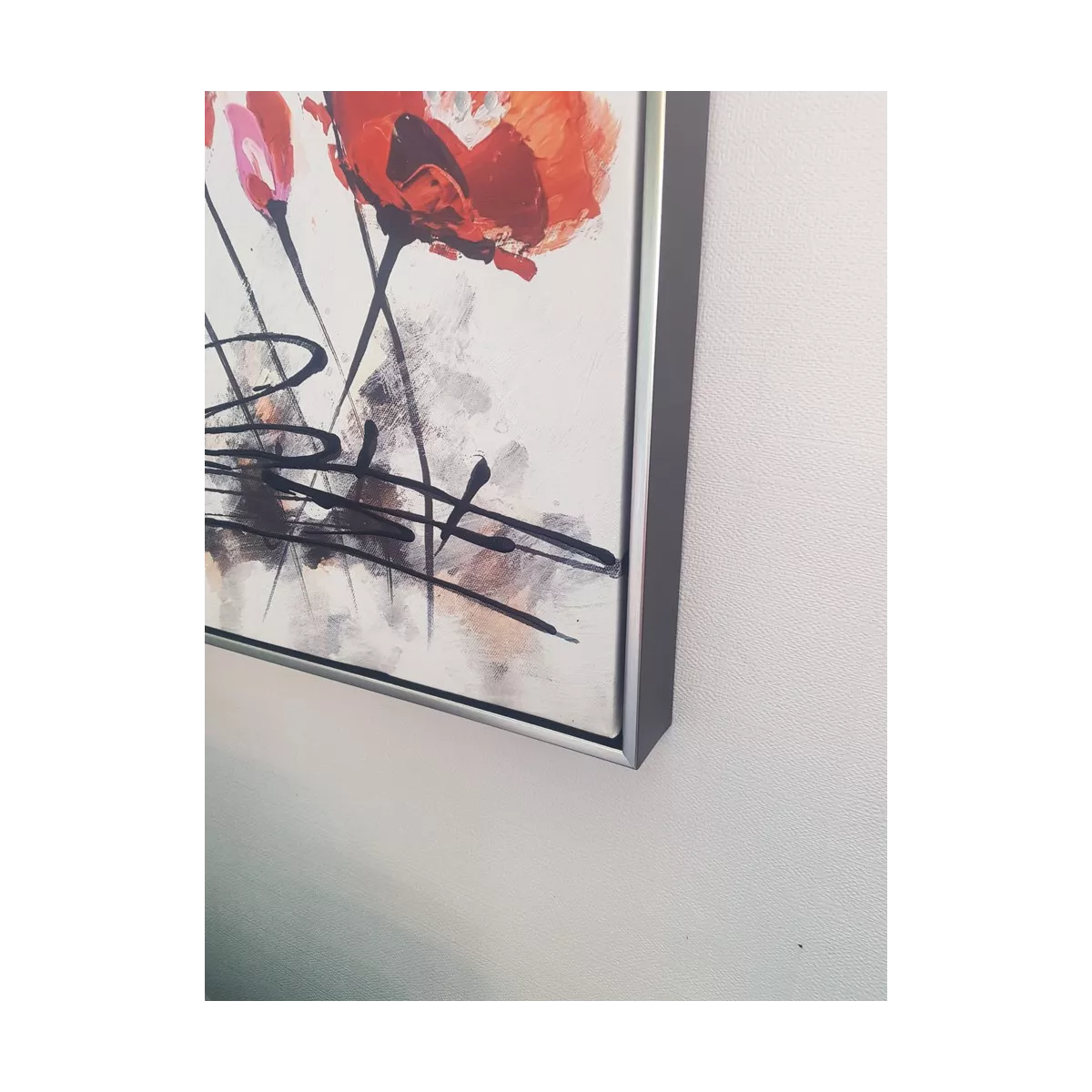 Tableau Coquelicots A 40 X 40 cm